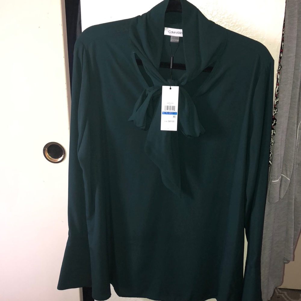 Calvin Klein emerald green blouse